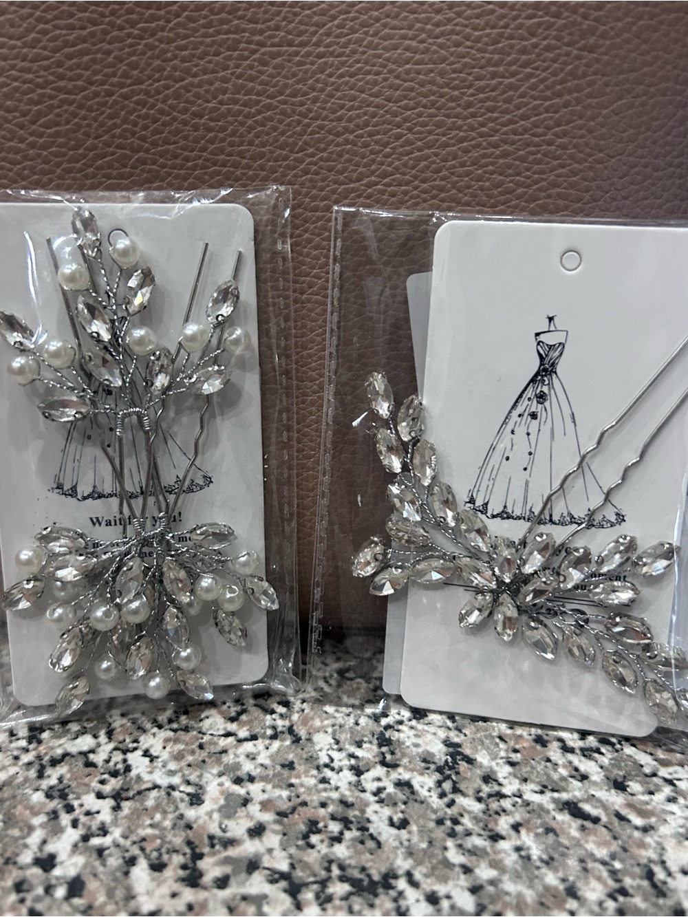 Bridal Crystal & Pearl Hair Pins - Silver